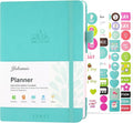 Life & Goal Planner – Undated Weekly & Monthly Planner to Increase Productivity, Purpose& Happiness and Hit Your Goals | Goal Setting, To Do List, Habit Tracker & Stickers, A5 – Turquoise